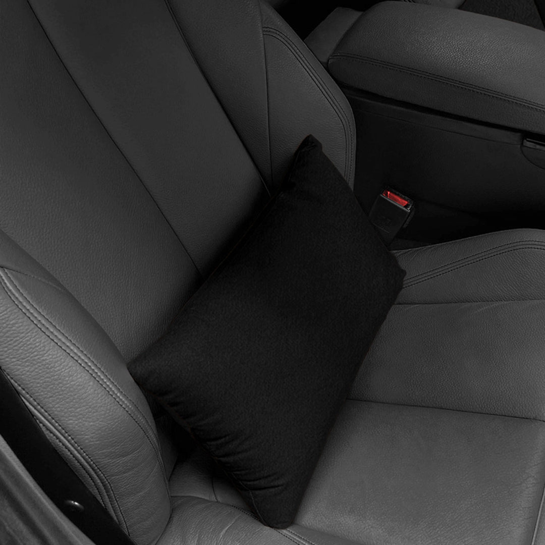 Perna auto bancheta, 38x26 cm, negru, tip alcantara