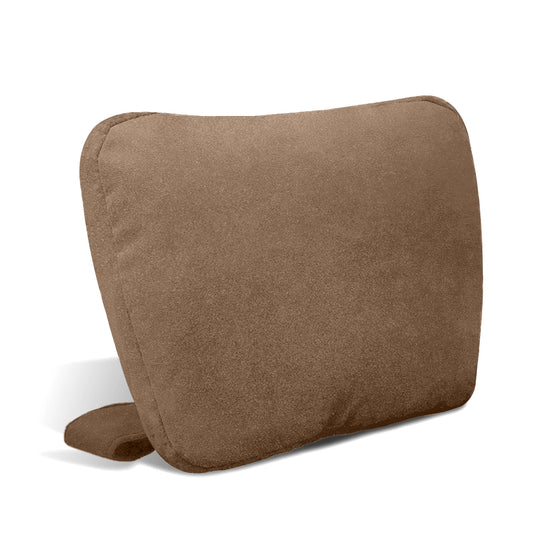 Perna auto tetiera, maro deschis, tip alcantara